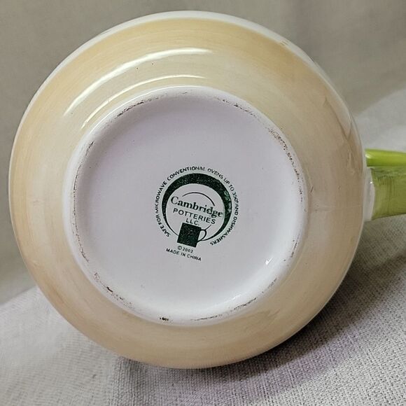 3-pc. bundle Cambridge potteries pitcher, small bowl, candleholder. - Picture 5 of 12